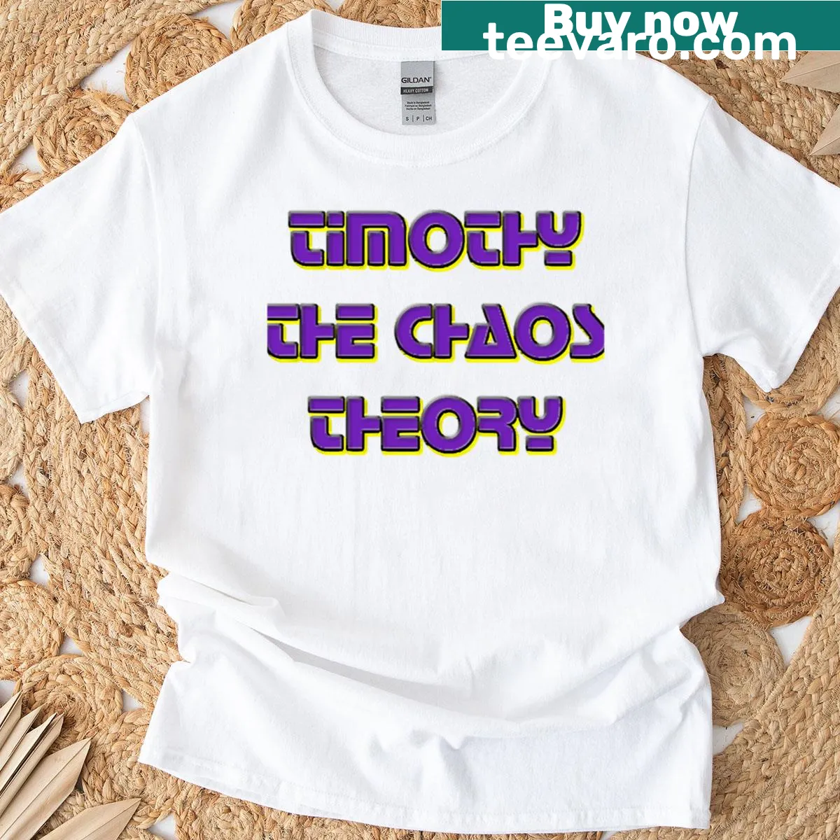 Typography t-shirt celebrating Theory Championship Wrestling — on a men's t-shirt