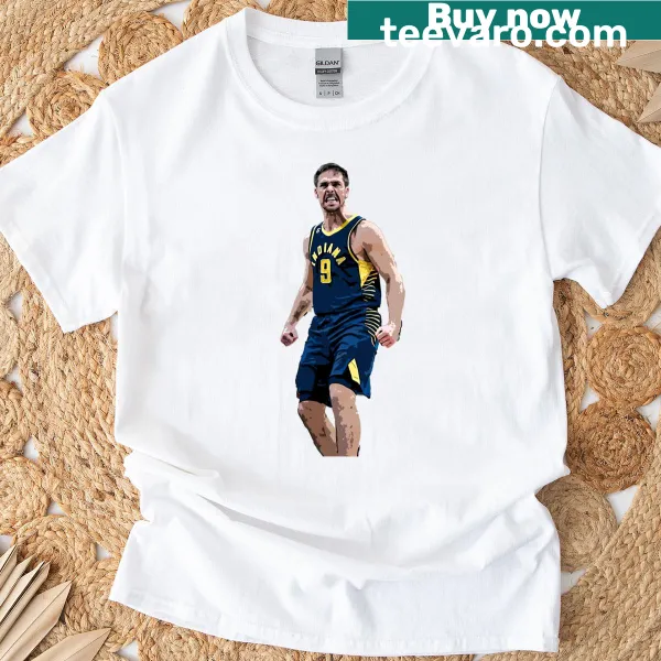 Illustrated T-shirt honoring basketball player TJ McConnell