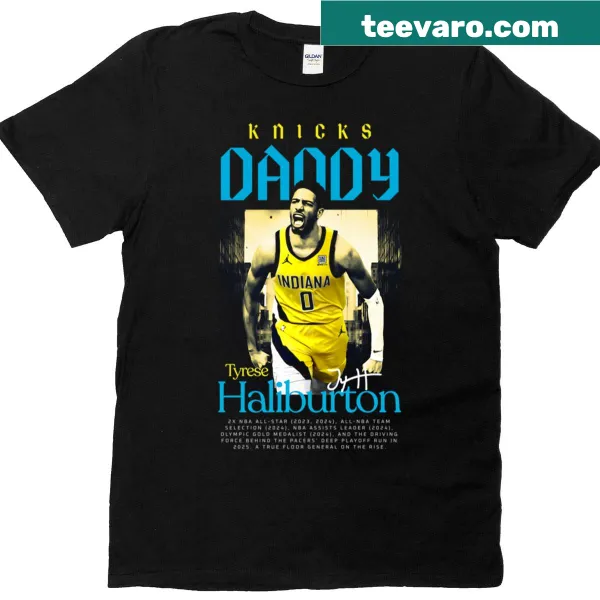 Basketball tribute t-shirt featuring Tyrese Haliburton and team rivalry