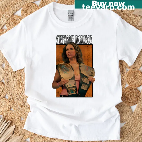 Vintage tribute to WWE's Stephanie McMahon on a t-shirt