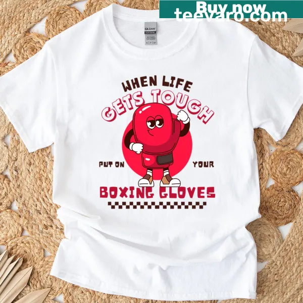 Motivational T-shirt with 'Wear On Your Boxing Gloves' text