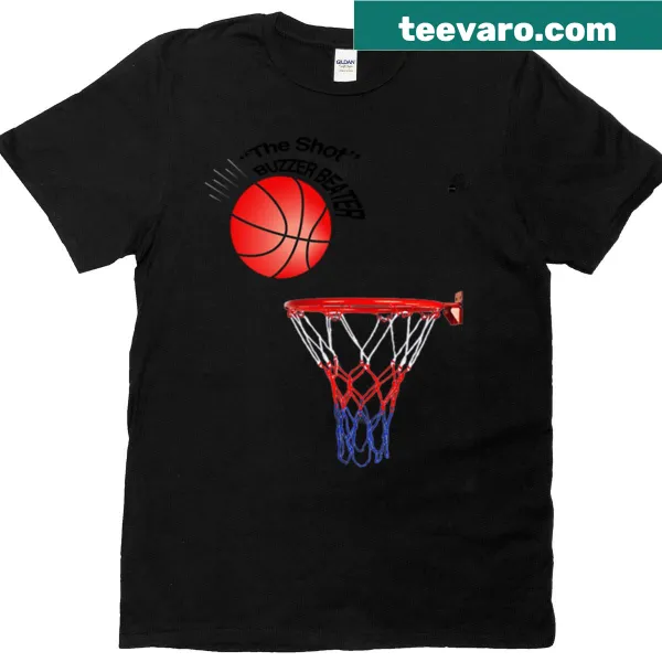 Sports-themed T-shirt with motivational phrase about buzzer-beater moments