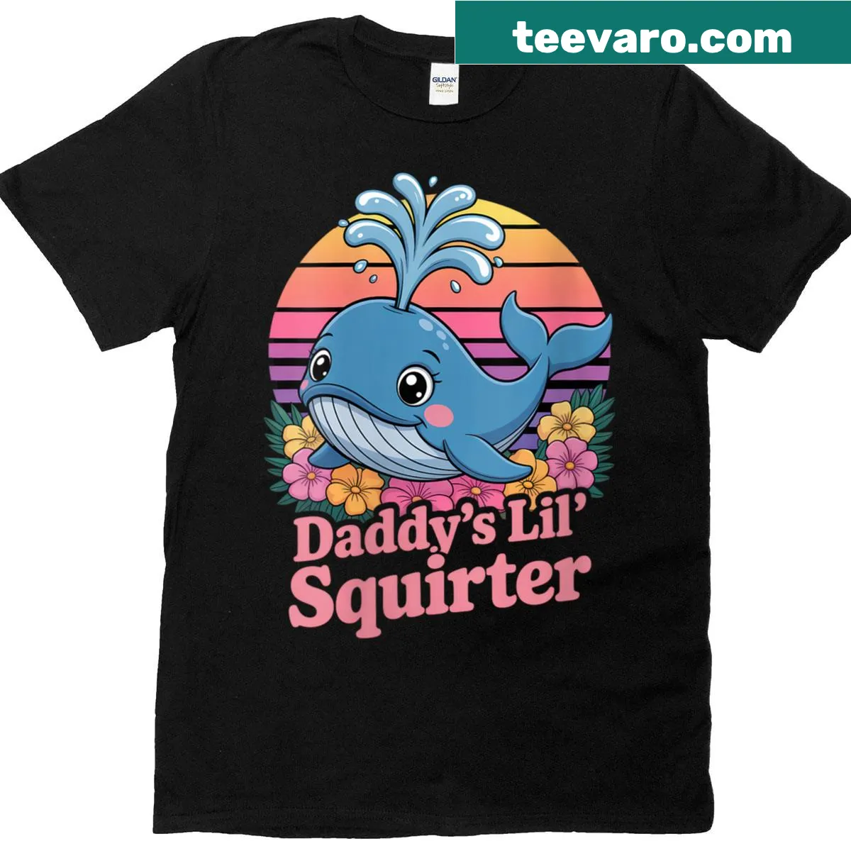 Funny Daddy Little Squirter T-shirt with vintage distressed design — on a men's t-shirt