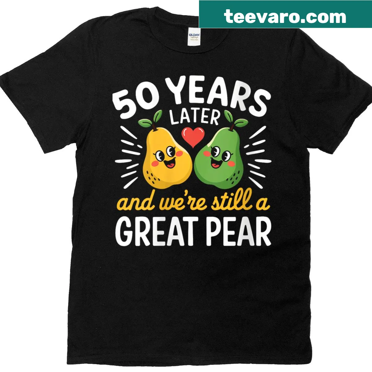 Sentimental T-shirt for couples celebrating 50 years of marriage — on a men's t-shirt