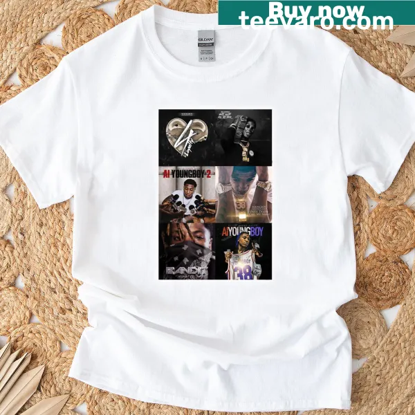 Youngboy Never Broke Again album cover collage t-shirt