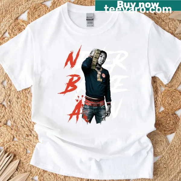Merch T-shirt featuring Youngboy with Plus Jamais Cass text