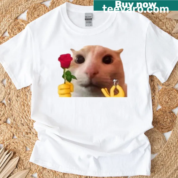 Funny cat proposing design from a popular meme