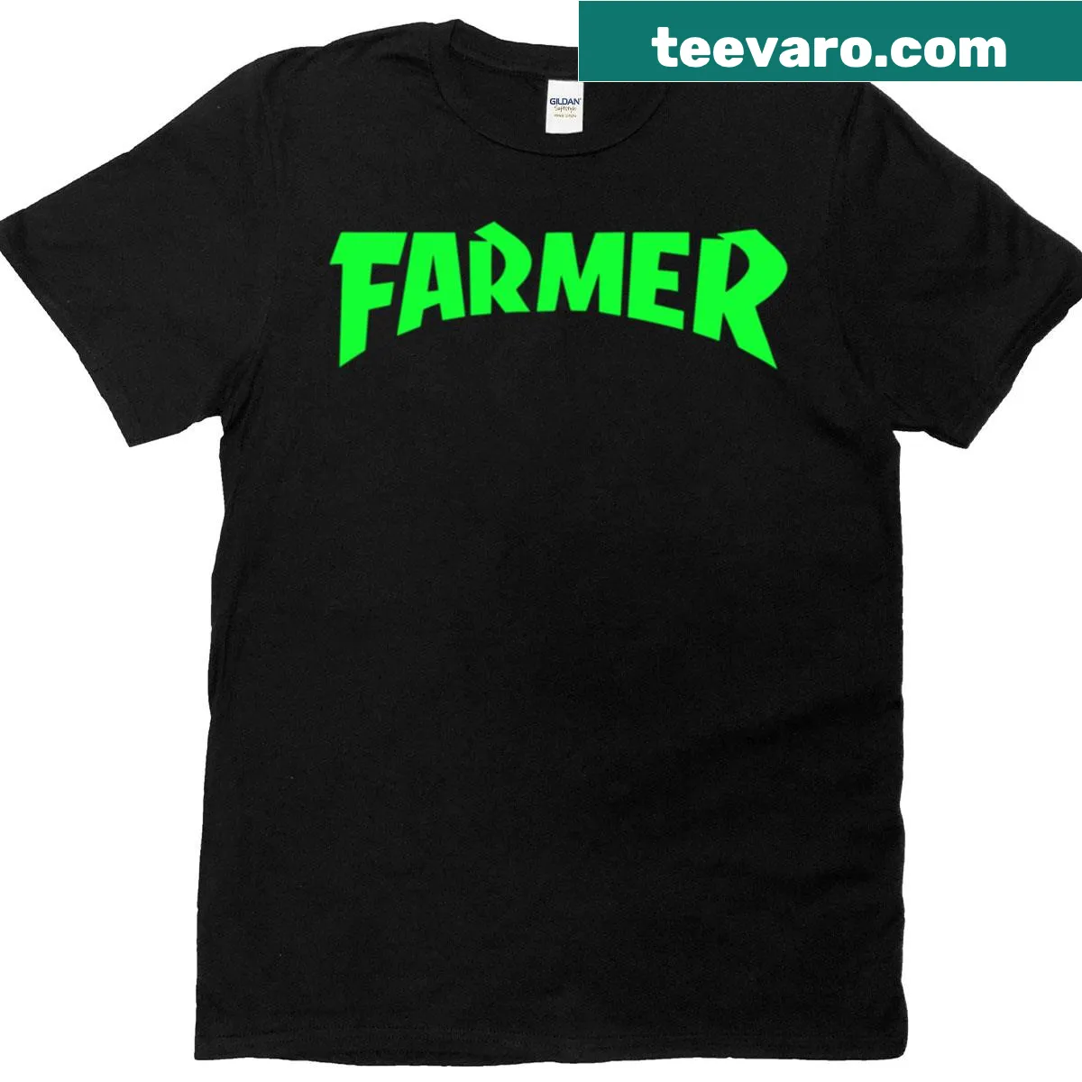 Logo T-shirt for farmers with a bold agricultural design — on a men's t-shirt