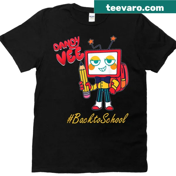 Illustrated t-shirt for kids celebrating the first day of school.