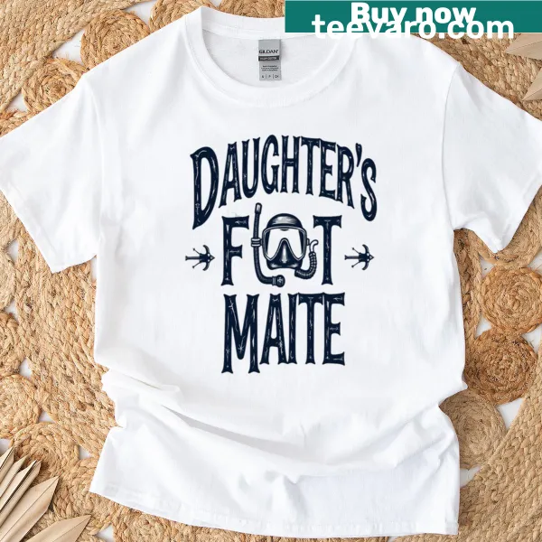 Oversized T-shirt featuring an anchor and playful text for daughters.