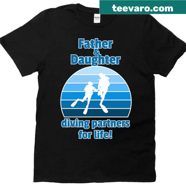 T-shirt with 'Diving Partners For Life' for fathers and daughters