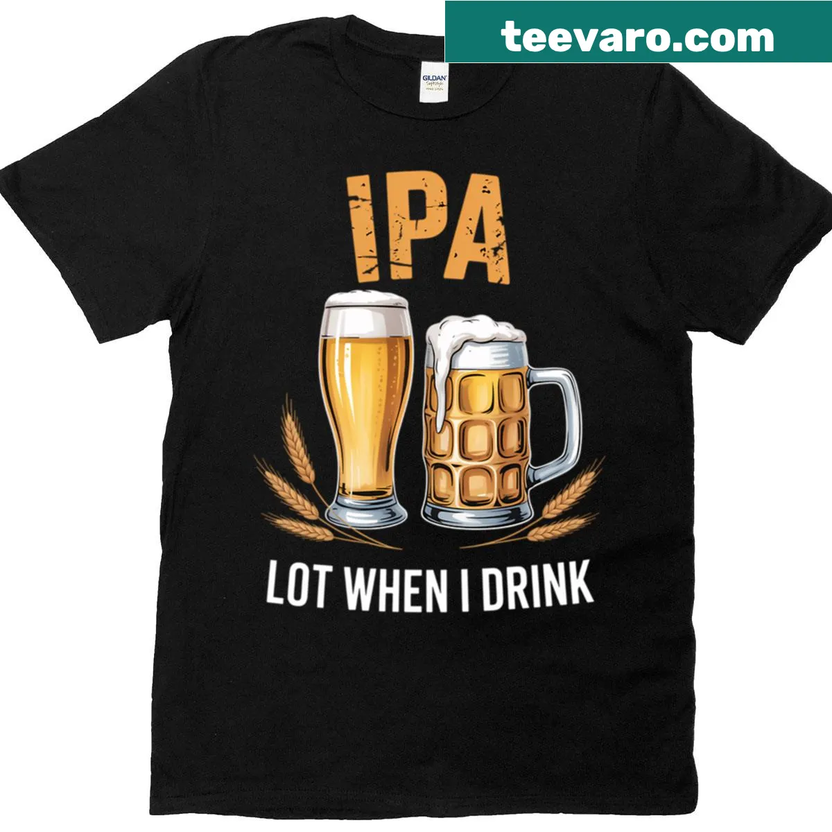 Funny beer drinking joke t-shirt for dads on Fathers Day — on a men's t-shirt
