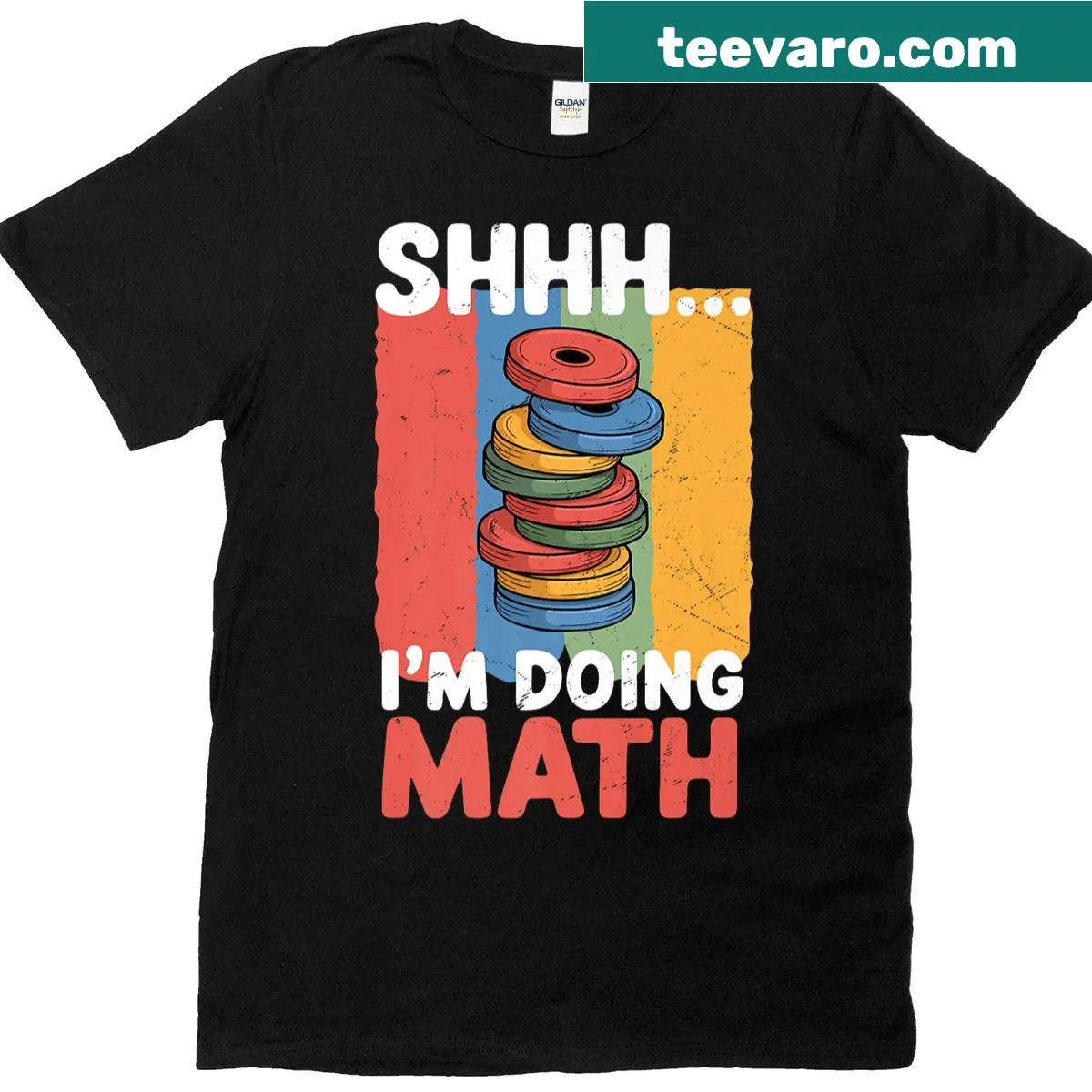 Sarcastic math fitness gym quote T-shirt for students — on a men's t-shirt