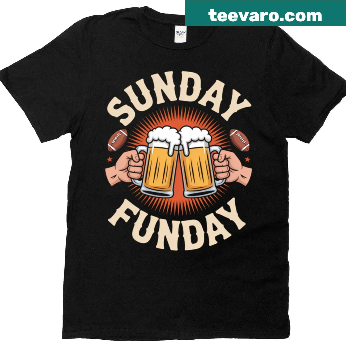 Cute cat with beer design for St. Patrick's Day T-shirt — on a men's t-shirt