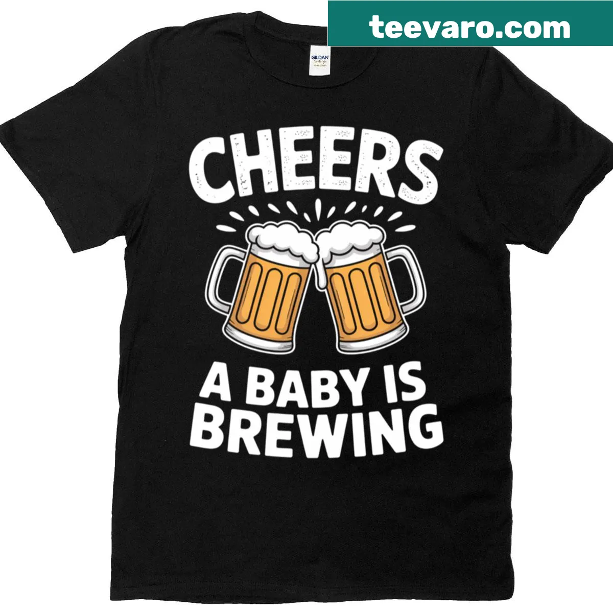 Cute new dad beer lover T-shirt for baby showers — on a men's t-shirt