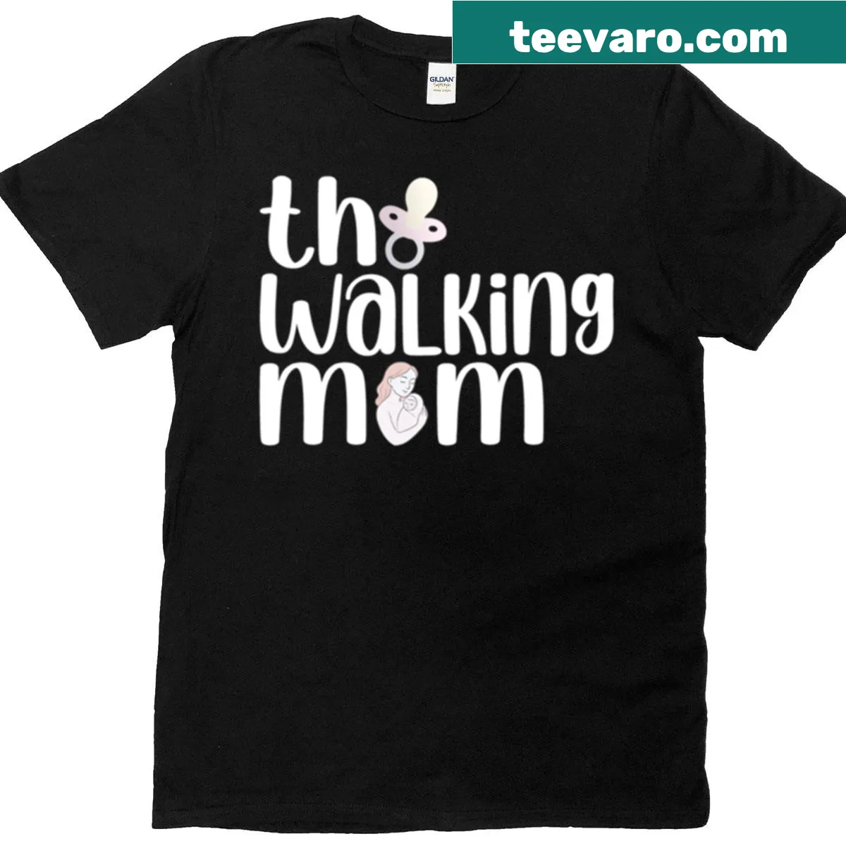 Humorous boxy t-shirt celebrating superhero moms with playful text — on a men's t-shirt