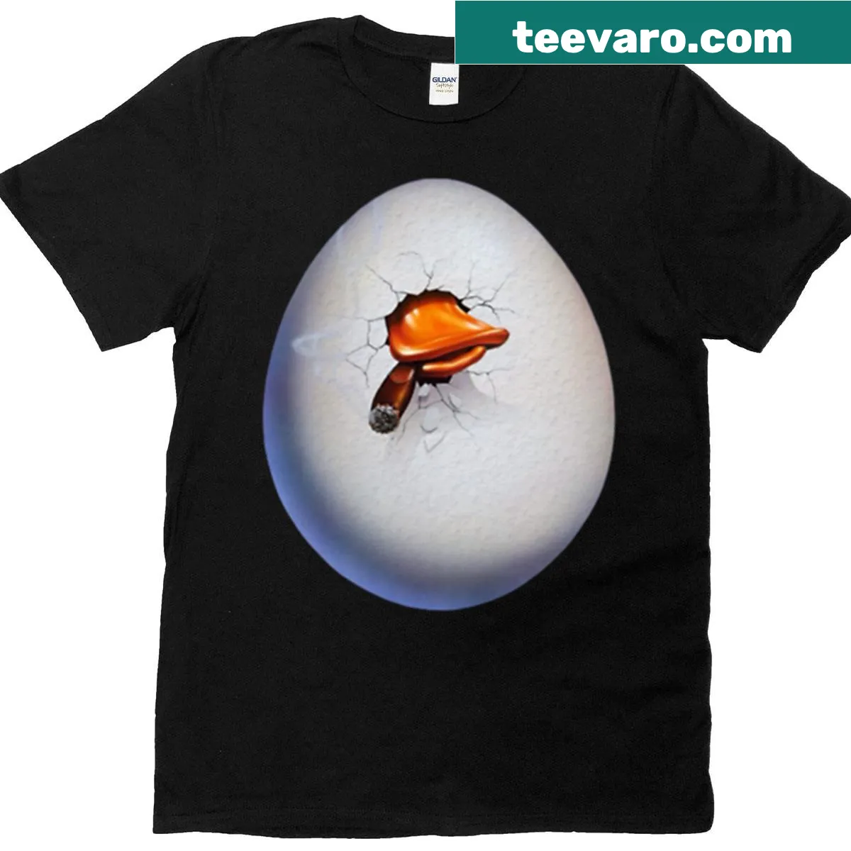 Playful Howard The Duck graphic on a t-shirt — on a men's t-shirt