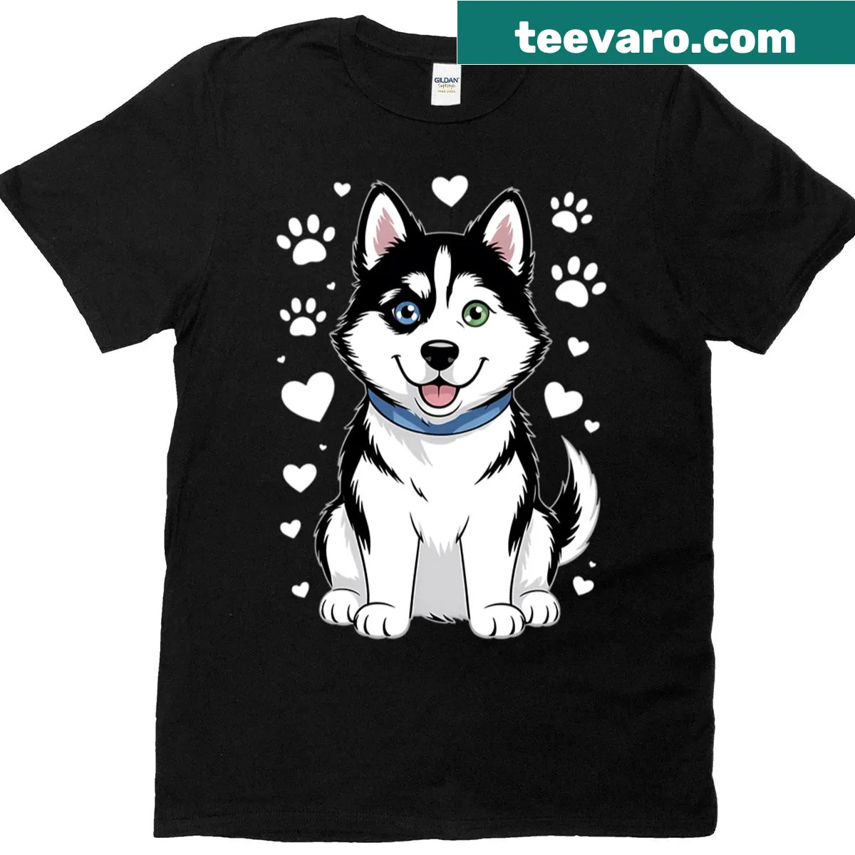 Funny t-shirt for husky dog owners featuring playful text — on a men's t-shirt