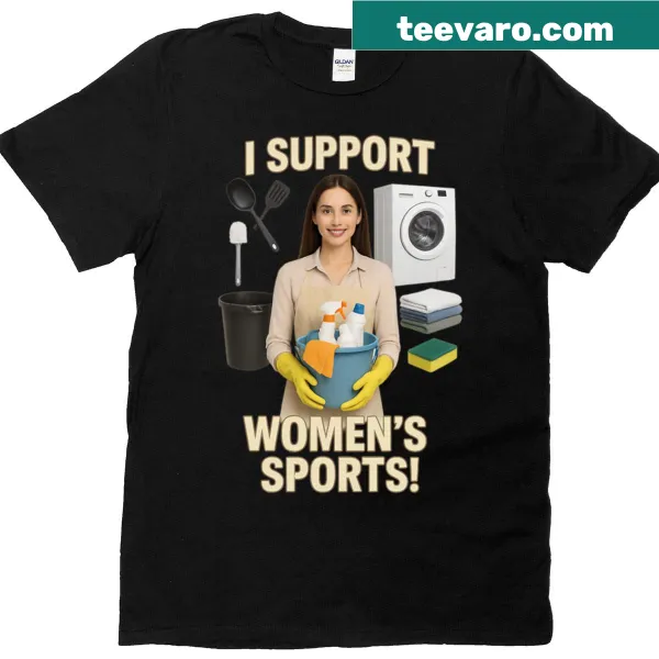 Empowering text design supporting women's sports on a t-shirt.