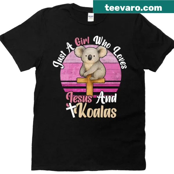 Illustrative T-shirt celebrating Jesus and koalas