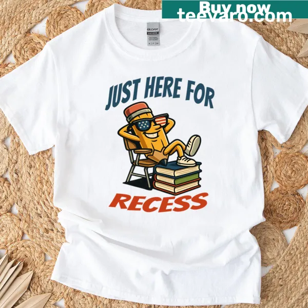 Playful T-shirt with pencil and school art graphics and funny text