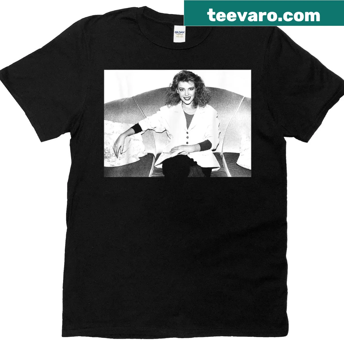 Vintage t-shirt featuring Kylie Minogue from the 1980s — on a men's t-shirt