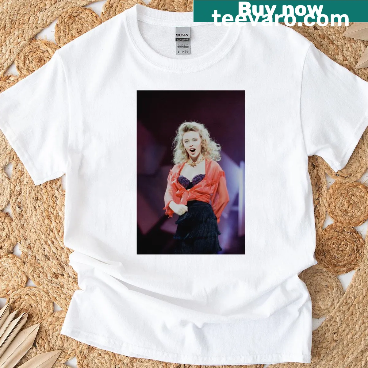 T-shirt featuring Kylie Minogue from Royal Variety Performance 1989 — on a men's t-shirt