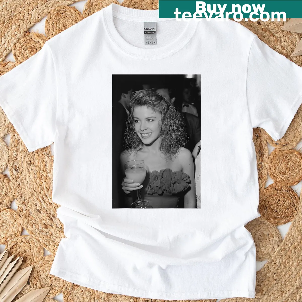 Raglan baseball tee featuring Kylie's hit 'I Should Be So Lucky' gold disc design — on a men's t-shirt
