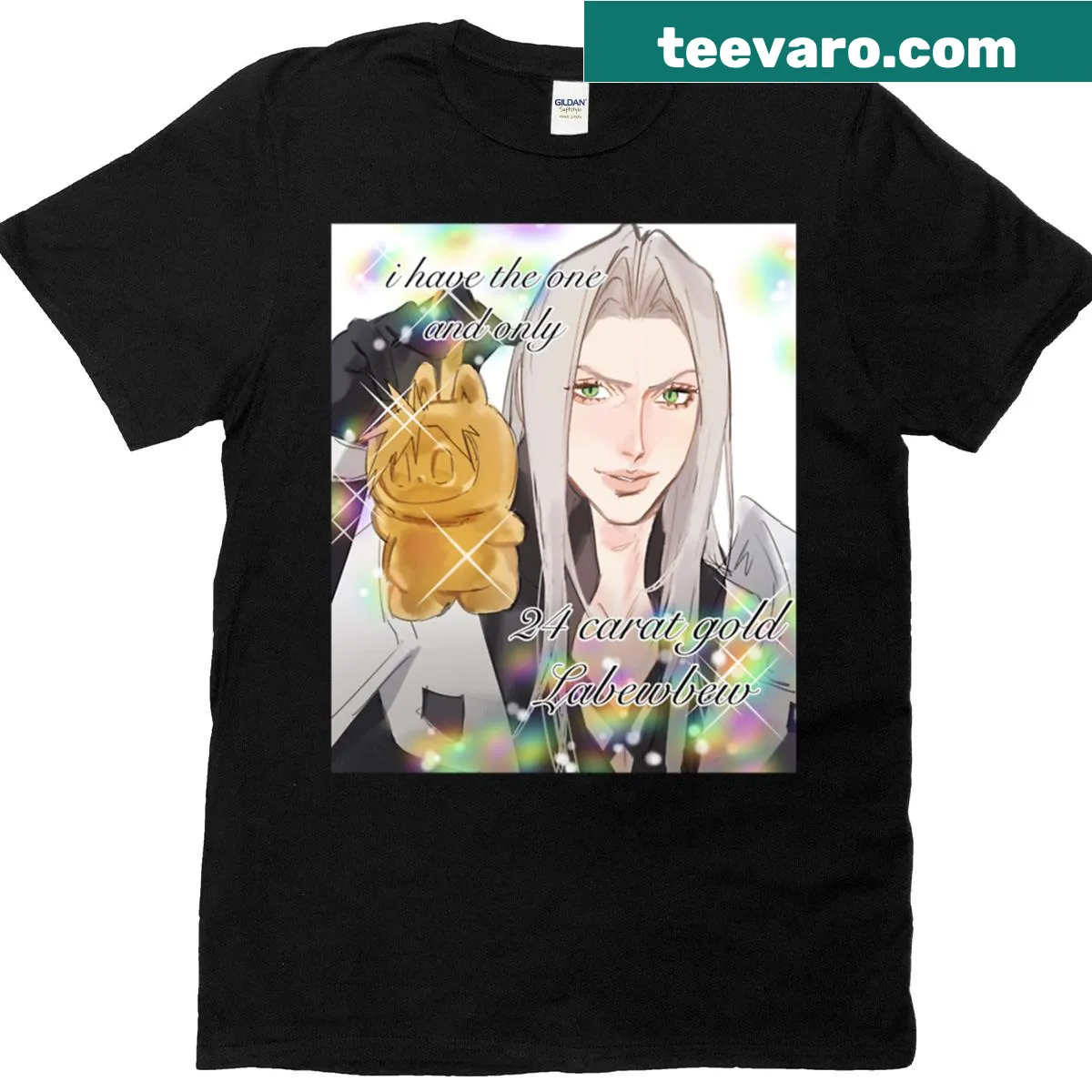Illustration of Labubu from Final Fantasy on a T-shirt — on a men's t-shirt