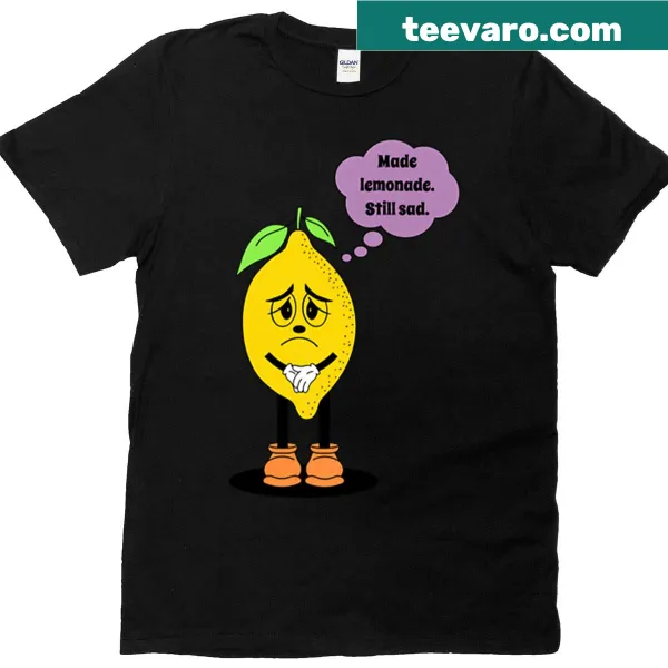 Sad retro lemon mascot named Lemonade Larry