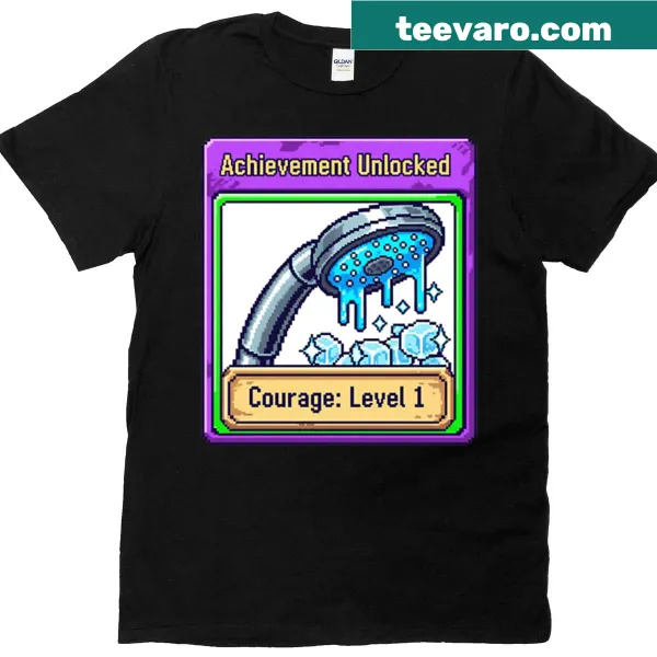 Retro pixel design of Level 1 Cold Shower Badge