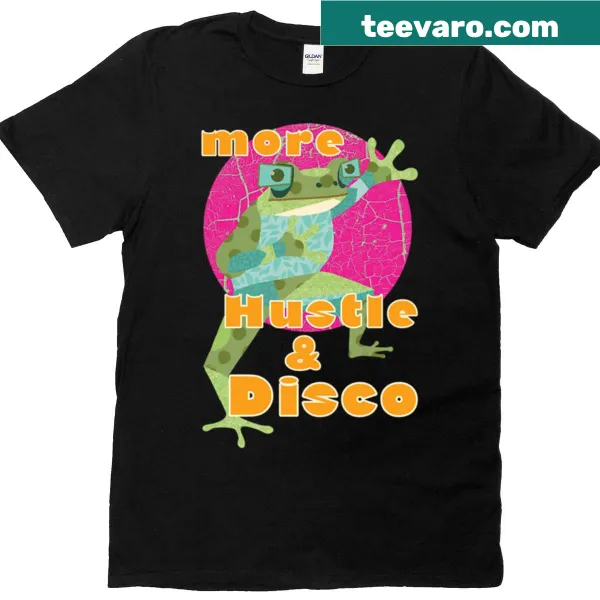 Vintage disco-themed oversized t-shirt with humorous graphics