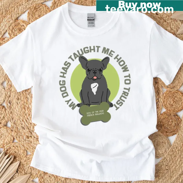 Heartwarming design showcasing trust between a dog and owner.