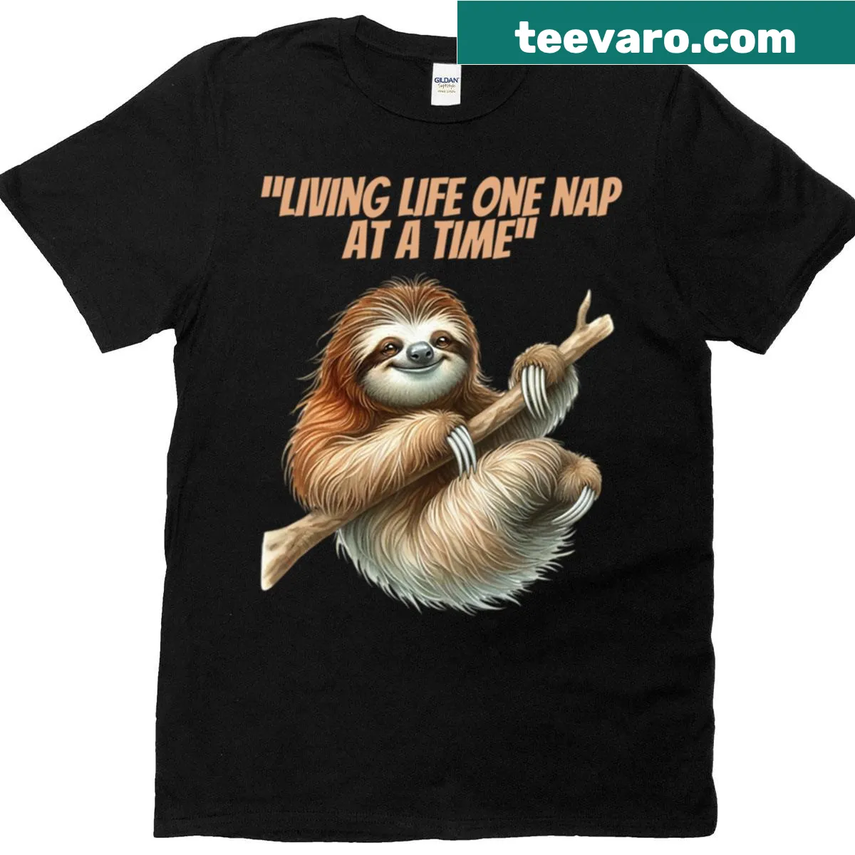T-shirt with playful phrase about napping — on a men's t-shirt