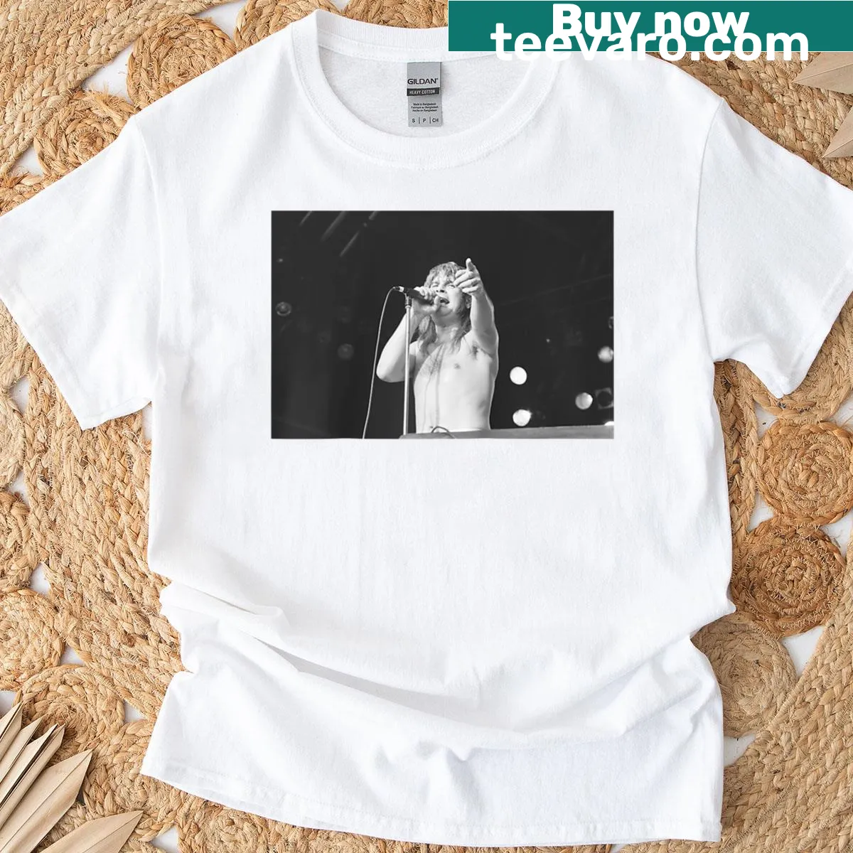 Raglan T-shirt celebrating Ozzy Osbourne's Blizzard of Ozz tour — on a men's t-shirt