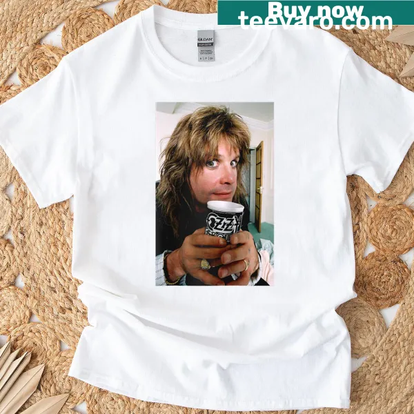 Ozzy Osbourne illustration on a raglan baseball tee