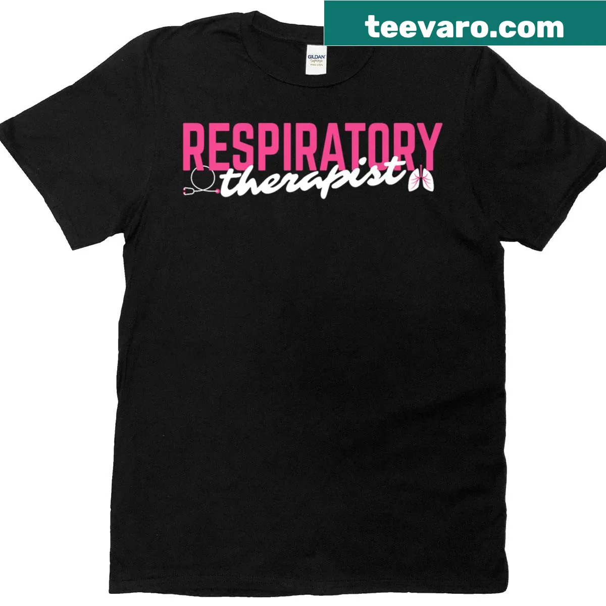 Professional Respiratory Therapy T-shirt for pulmonologists — on a men's t-shirt