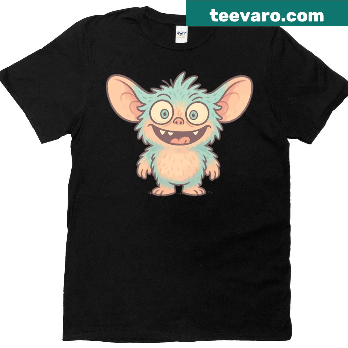Cartoon Snagglebeast creature graphic on a t-shirt — on a men's t-shirt