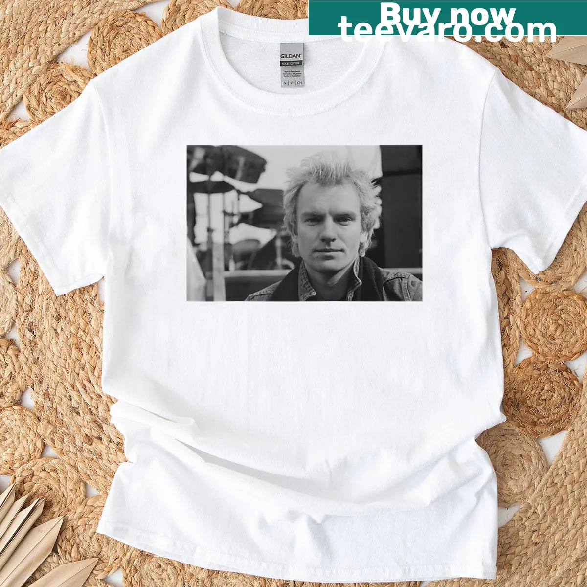 Raglan tee honoring The Police's 1982 Battersea Park concert — on a men's t-shirt