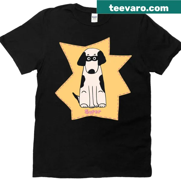 Adorable illustration of a super dog T-shirt for dog lovers