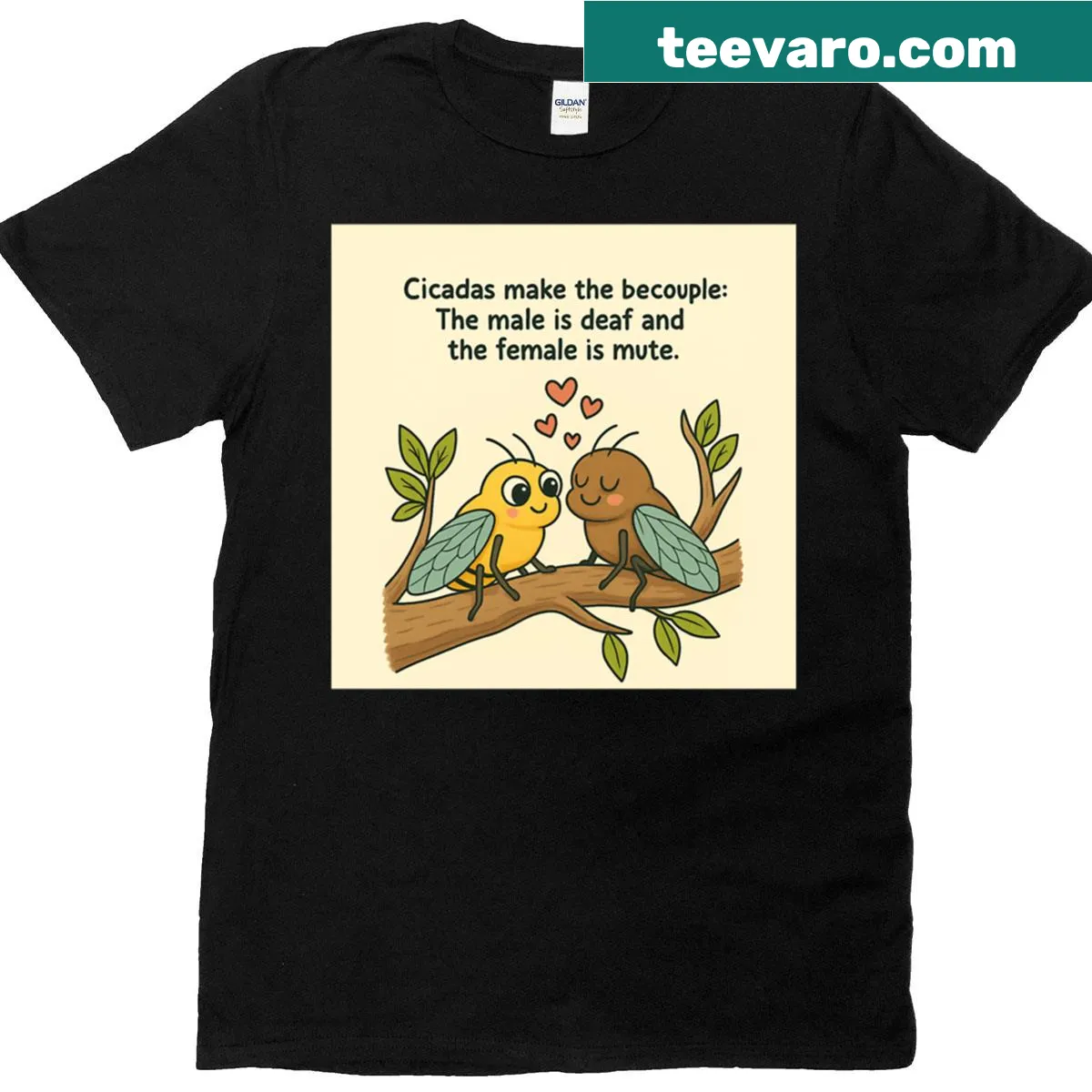 Couple's T-shirt with a heartwarming graphic symbolizing love. — on a men's t-shirt