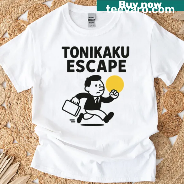 Oversized tee with a whimsical escape theme
