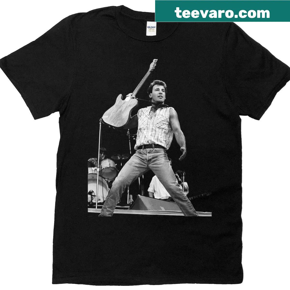 Vintage Bruce Springsteen Wembley 1985 concert t-shirt — on a men's t-shirt
