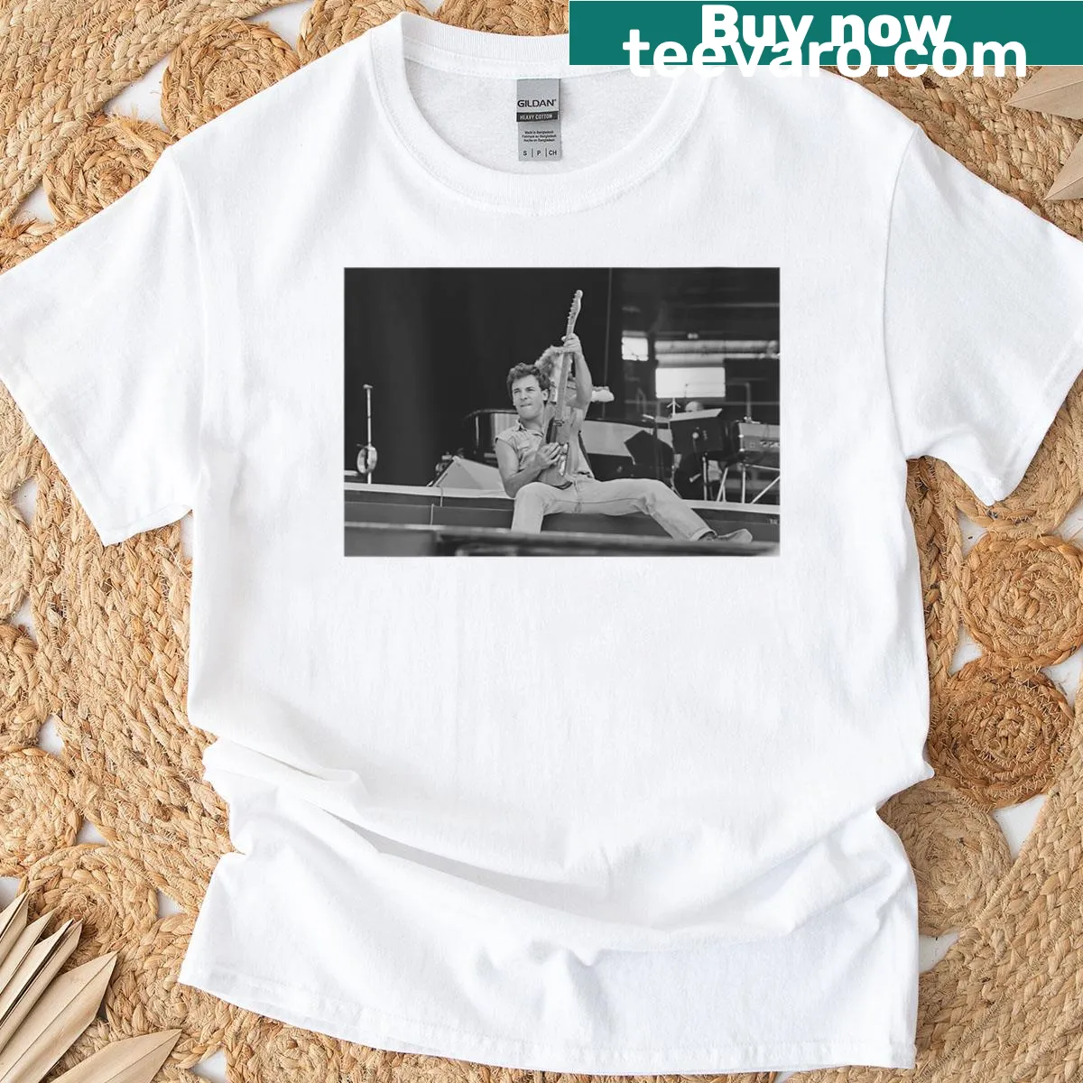 Bruce Springsteen Born In The USA tribute t-shirt for women — on a men's t-shirt