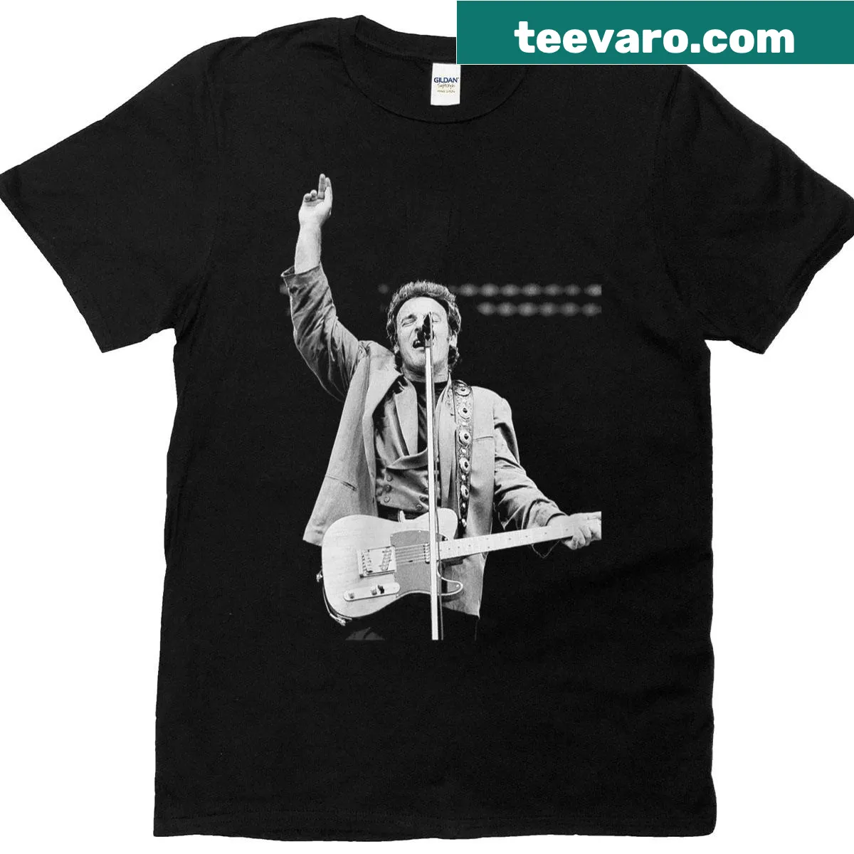 Bruce Springsteen concert t-shirt — on a men's t-shirt