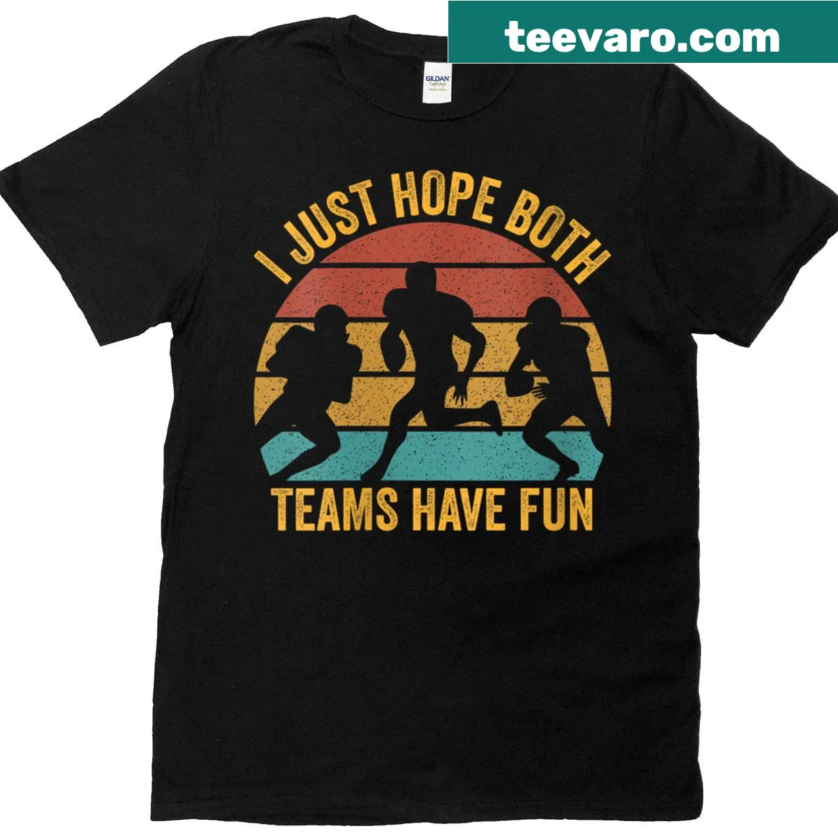 Retro-style t-shirt with humorous football saying — on a men's t-shirt