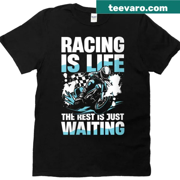 Dynamic graphic tee celebrating racing and speed