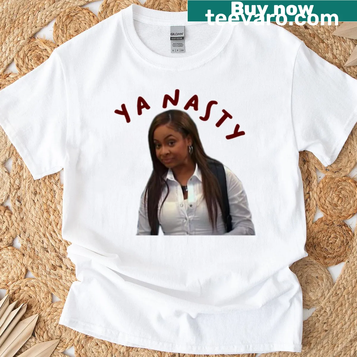 Typography t-shirt with the phrase 'Ya Nasty' from the show — on a men's t-shirt