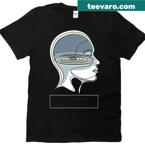 Artistic T-shirt promoting mental reset and tranquility