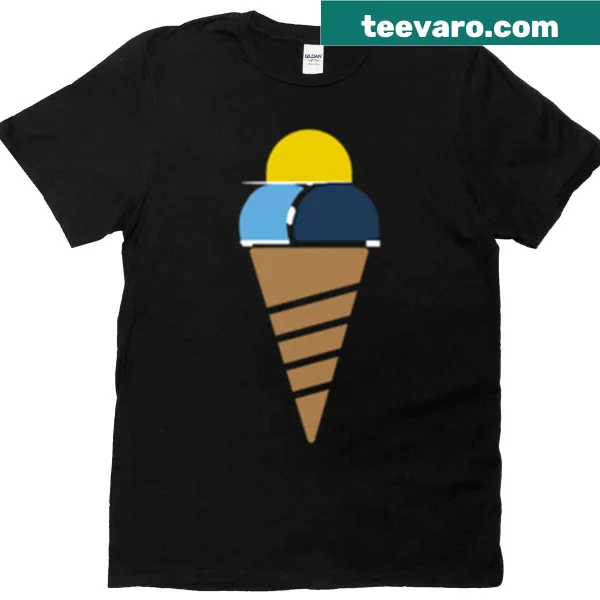 Cartoon ice cream graphic T-shirt